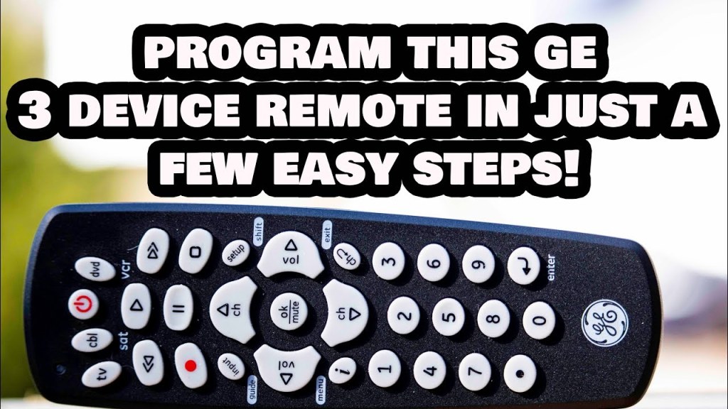 Picture of: How to Program this  Device GE Universal Remote Control in Just
